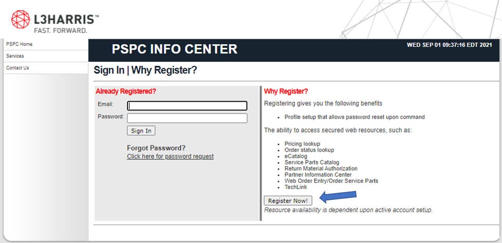 PSPC Info Center Register Now