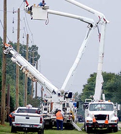 Utility Trucks with XL Onboard P25 Mobile Radios