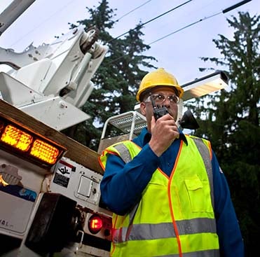 Utility communications with handheld radio