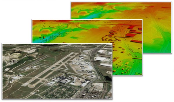 DSM, DTM, and ortho image derived from high-resolution stereo satellite image data.