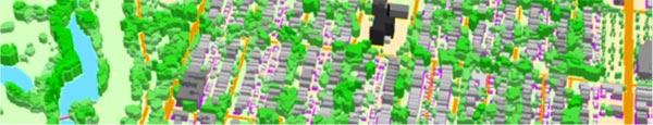 3D Clutter / Land Cover map for radio propagation simulation, Courtesy NTT/Restec.