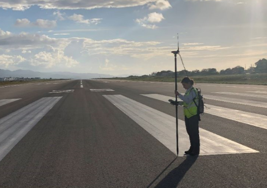 Surveying Ground Control Points (Courtesy of SLC Associates)