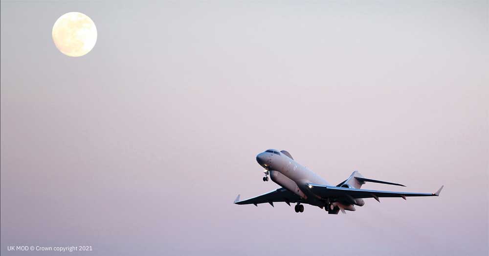 Plane in flight