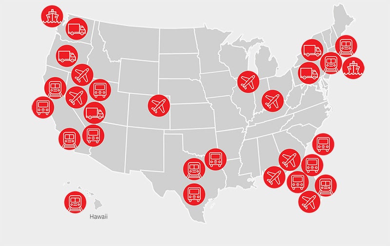 PSPC US Transportation Customer map