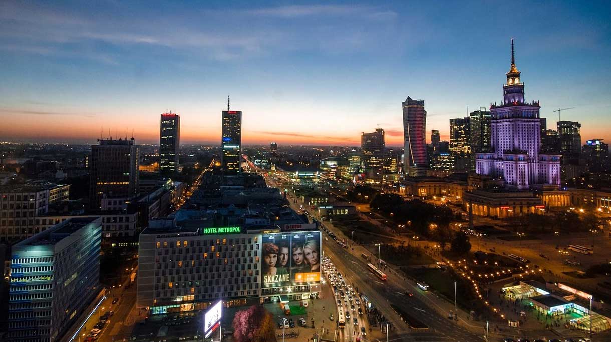 Warsaw, Night, Poland image.