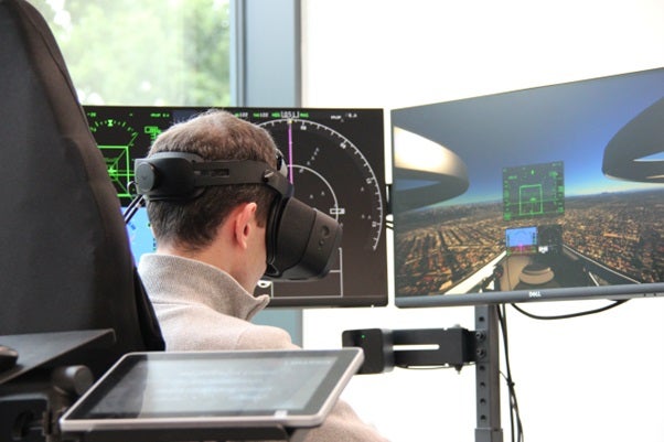 eVTOL simulator in use