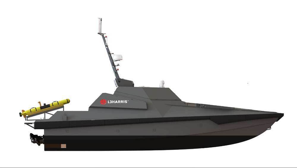 Rendering of a Shadow Fox ASV with an IVER attached