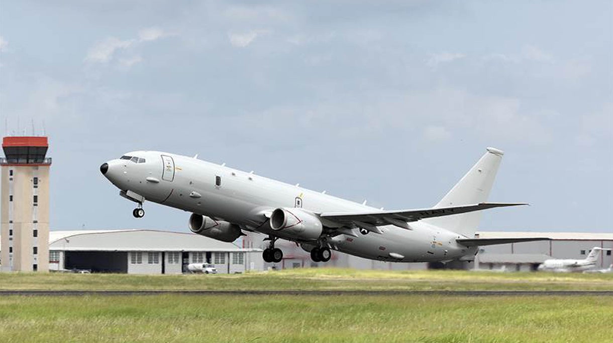 Jet takes off runway