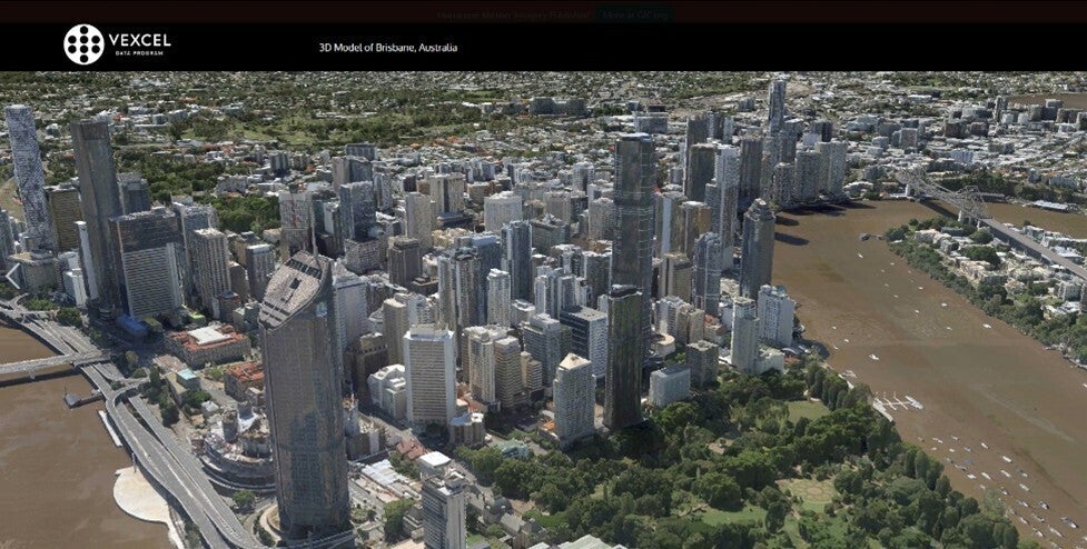 Vexcel Data Program 3D Model of Brisbane, Australia
