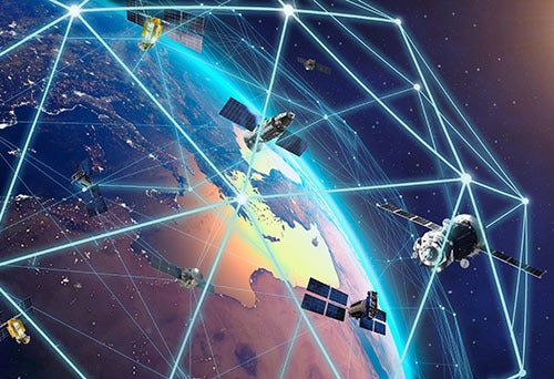 Hybrid SATCOM satellites in orbit for resilient communications