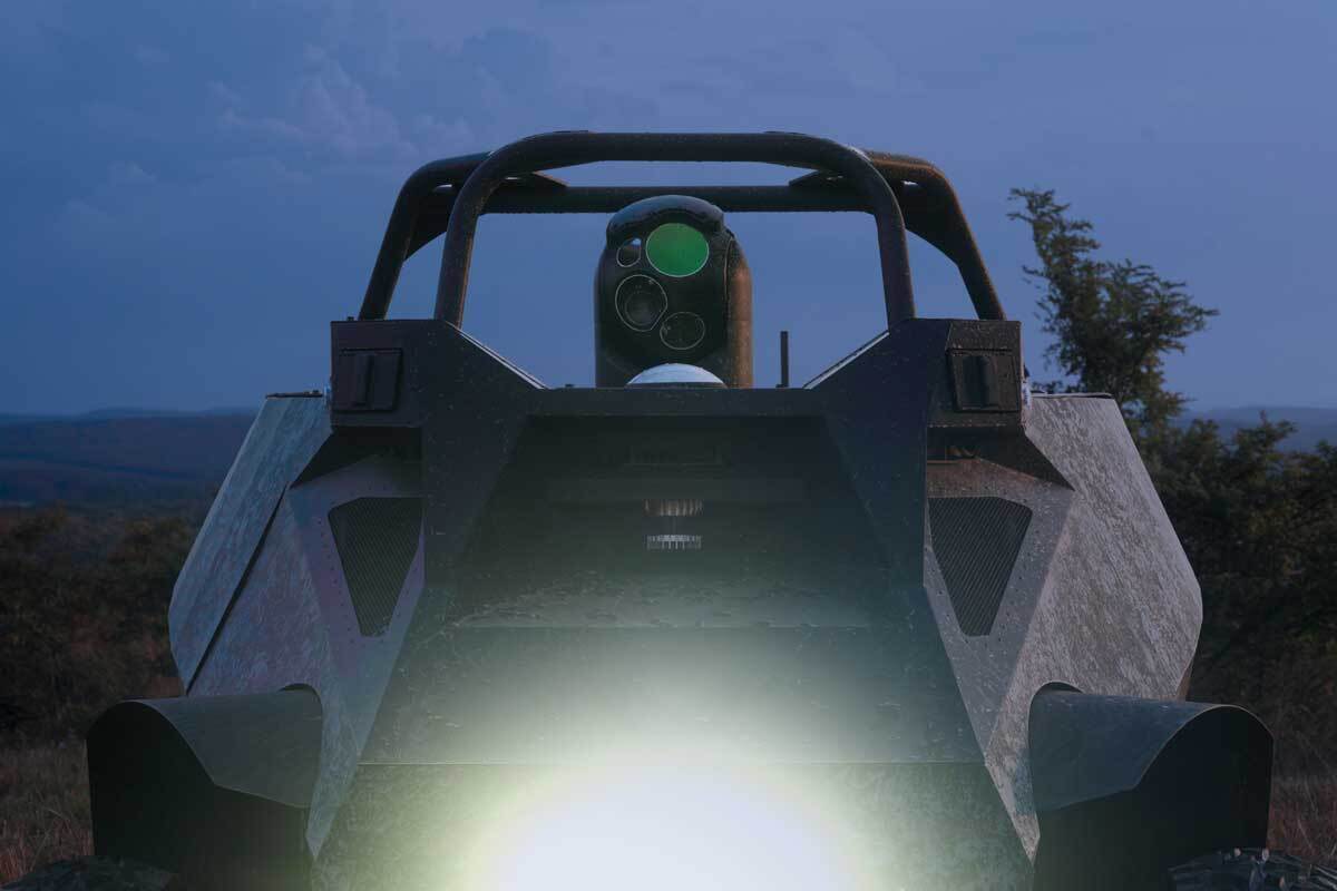 Diamondback vehicle at night
