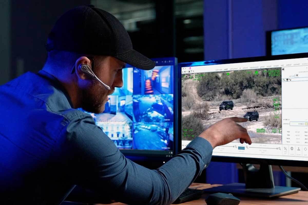 Vigilis screenshots on a computer monitor