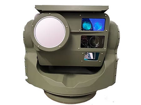 L3Harris’ WESCAM MX-GCS B is a multi-sensor, multi-spectral, electro-optical/infrared (EO/IR) system designed to support surveillance, reconnaissance and targeting missions. Thumbnail image.