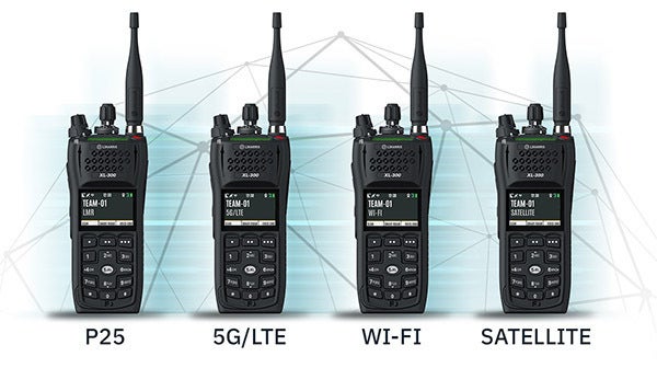 L3Harris XL Converge™ 300P Portable Public Safety Radio converges P25, 5G/LTE, Wi-Fi and Satellite