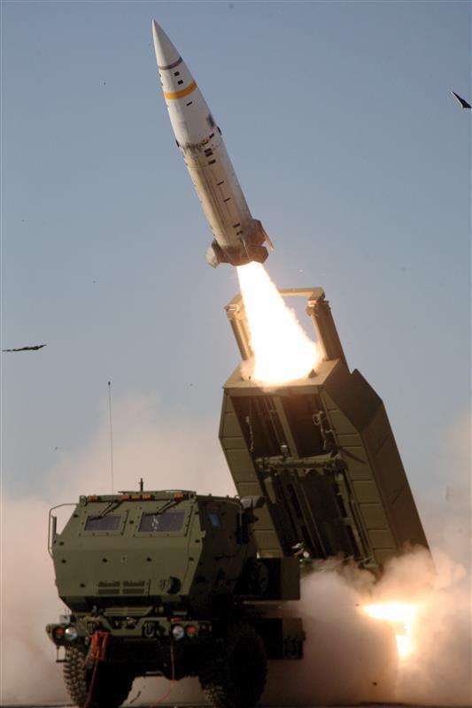 ATACMS missile fires from launcher