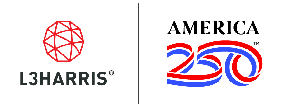 Logos of L3Harris and America250