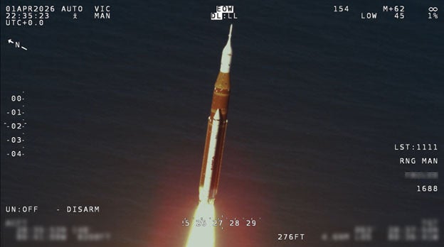 WESCAM MX Series EO/IR Systems capturing Artemis II launch data