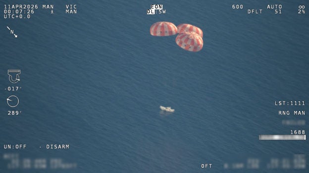 Airborne Imaging with WESCAM MX Series EO/IR Systems capturing Artemis II splashdown