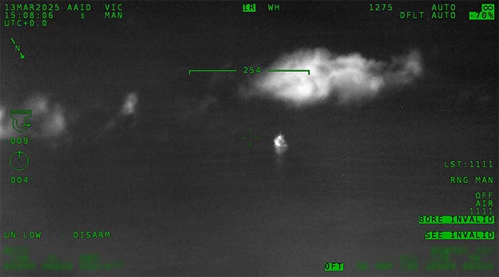 WESCAM MX-Series EO/IR sensor system FOV, conducting maritime vessel search