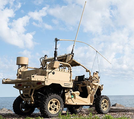 MC-3000I Mobile Command Intercom on a land vehicle mission