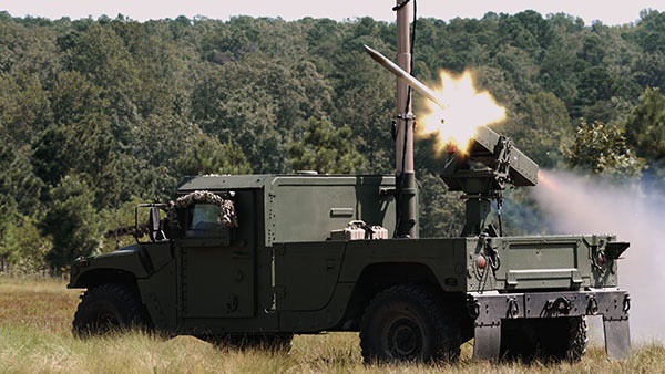 VAMPIRE™ counter-UAS system fires to intercept drone