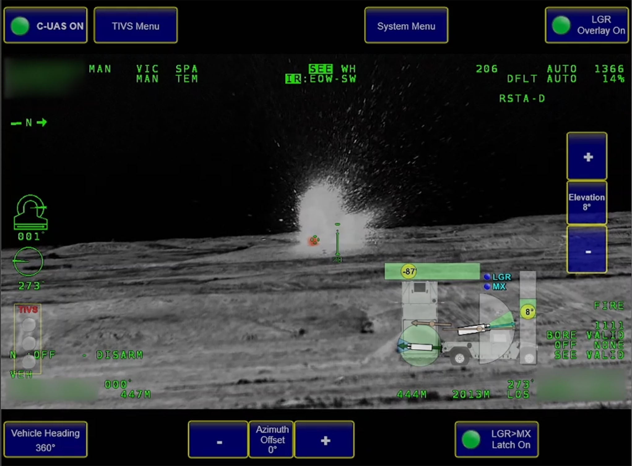 VAMPIRE Widow shown being effective against a ground target
