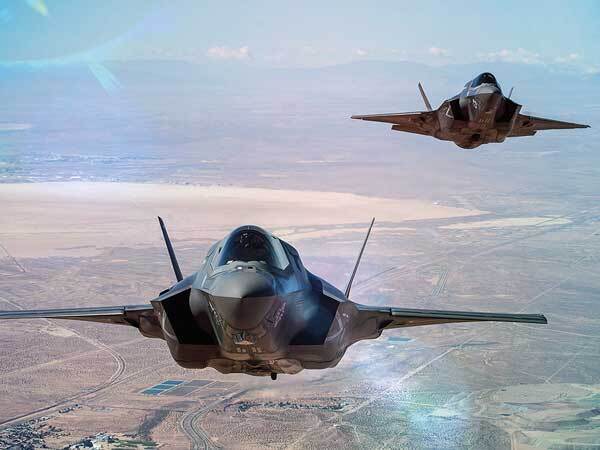 two jets over earth