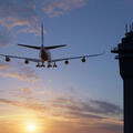 airplane and air traffic control tower (atc)