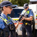 WAPOL Australian Police with portable radio