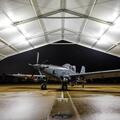 Aircraft photographed inside hangar