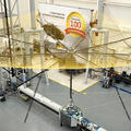 Satellite mesh unfurls in facility