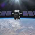 L3Harris' Resilient-GPS (R-GPS) in orbit with view of Earth horizon thumbnail image