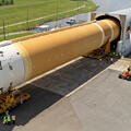 Core Stage for Artemis II Rocket Moved to Pegasus Barge for Departure to Kennedy Space Center. Image Credit: NASA