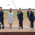 L3Harris executives with the Arkansas governor break ground