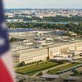 American flag in front of The Pentagon