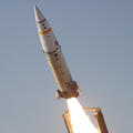 ATACMS missile fires from launcher