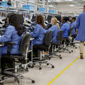 Employees work in laboratory