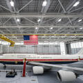 Aircraft in hangar