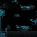 Airplanes and airport assets connect via network
