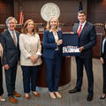 Virginia Gov. Abigail Spanberger, L3Harris VP Mark Farley, and state and local leaders make announcement