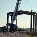 Metal shell construction underway at the Arkansas Advanced Propulsion Facilities campus.