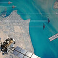 Concept of multiple communications pathways to aircraft including satellite
