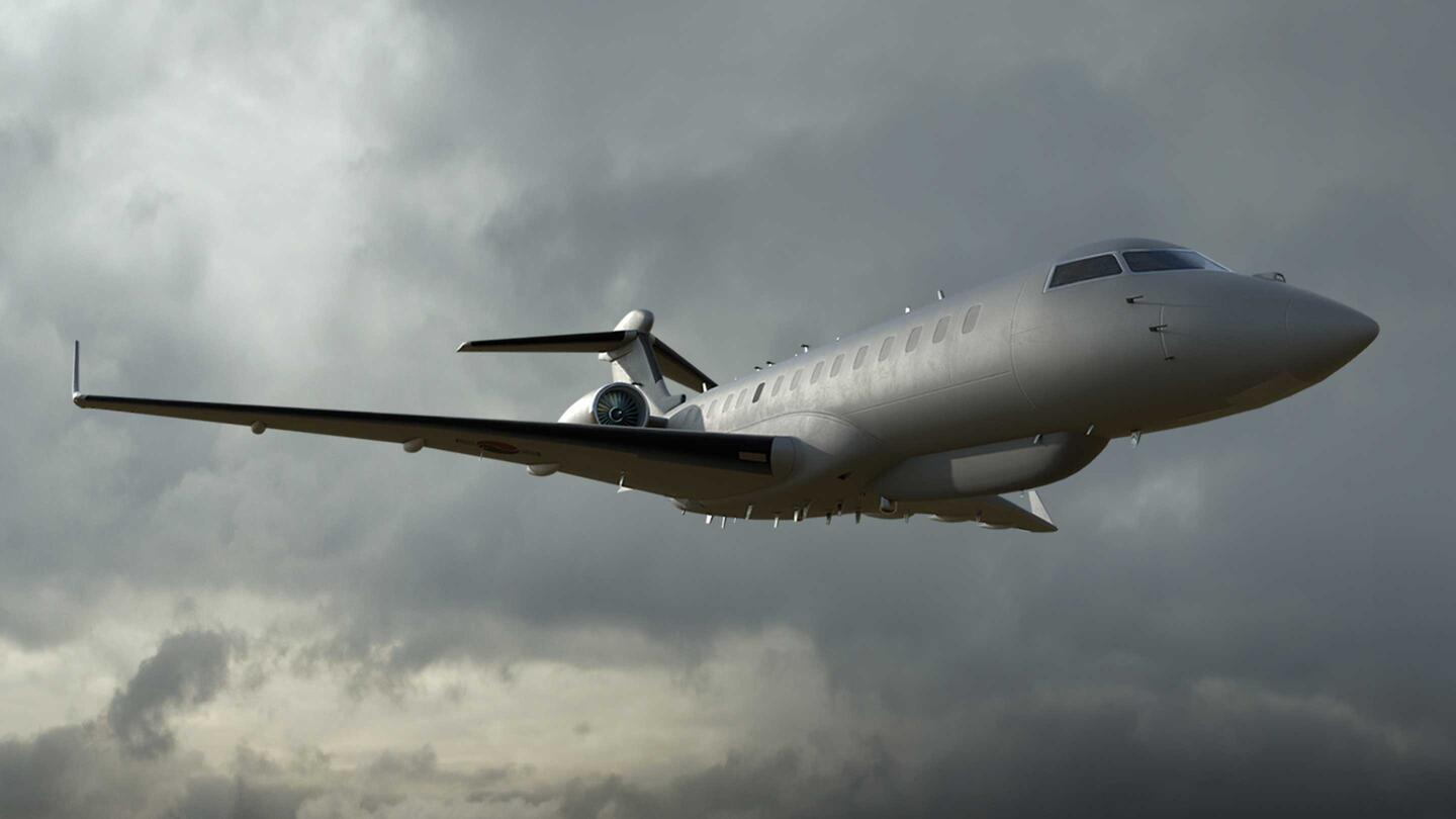 Dubai Air Show 2023 sizzle video teaser image of plane on tarmac