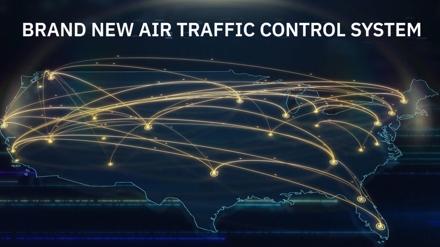 Concept rendering of the FAA Telecommunications Infrastructure (FTI) connections across the National Airspace System (NAS) video thumbnail