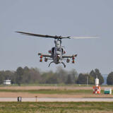 Helicopter lands at air field thumbnail image