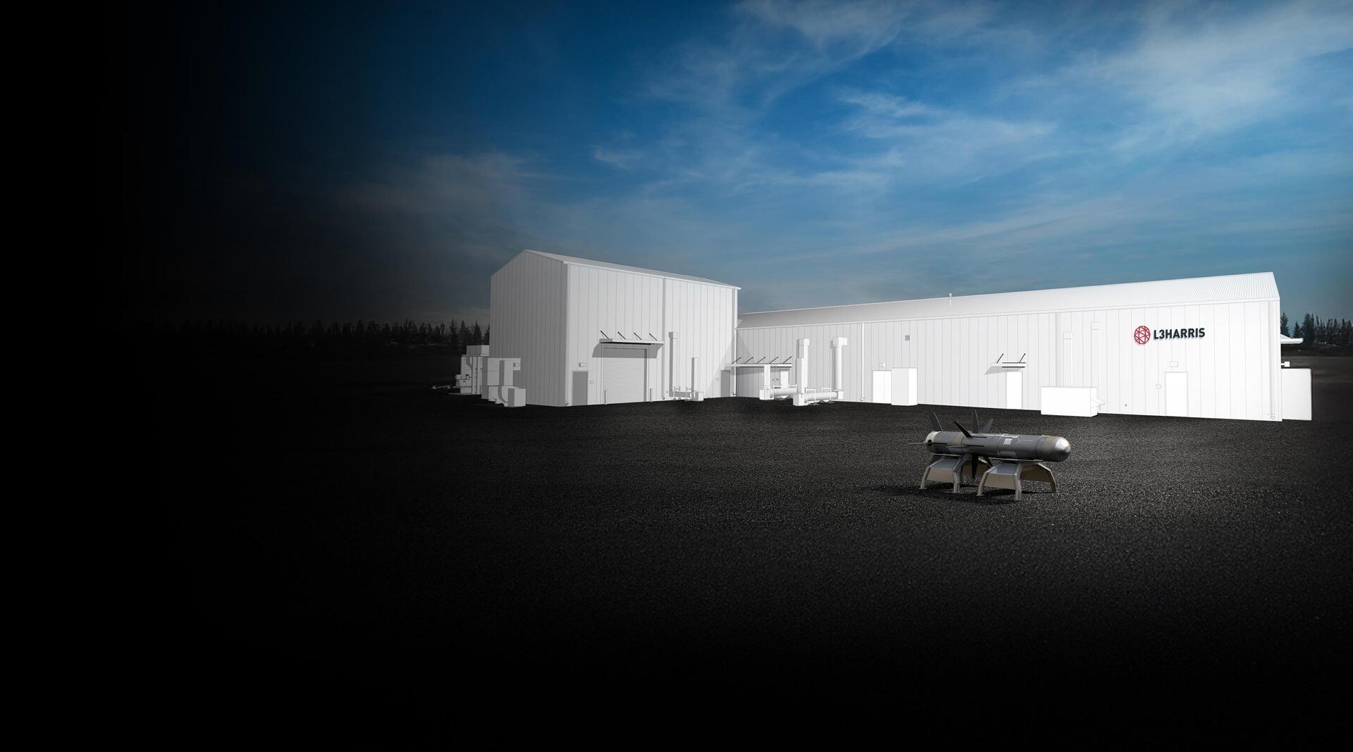 Illustration of the new solid rocket motor facilitiy being built in Orange, Virginia. 