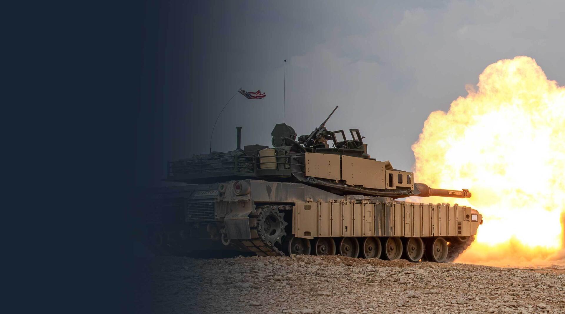 Task Force Reaper fires its main cannon during the Friendship 25 exercise in the U.S. Central Command’s area of responsibility