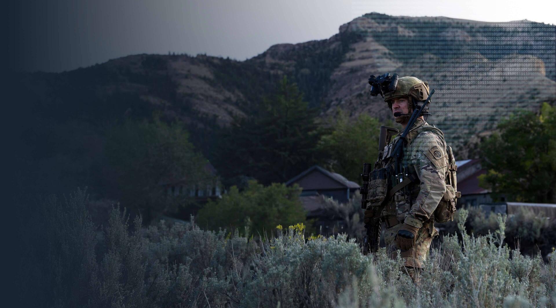 Soldier with Next Generation Command and Control (NGC2)