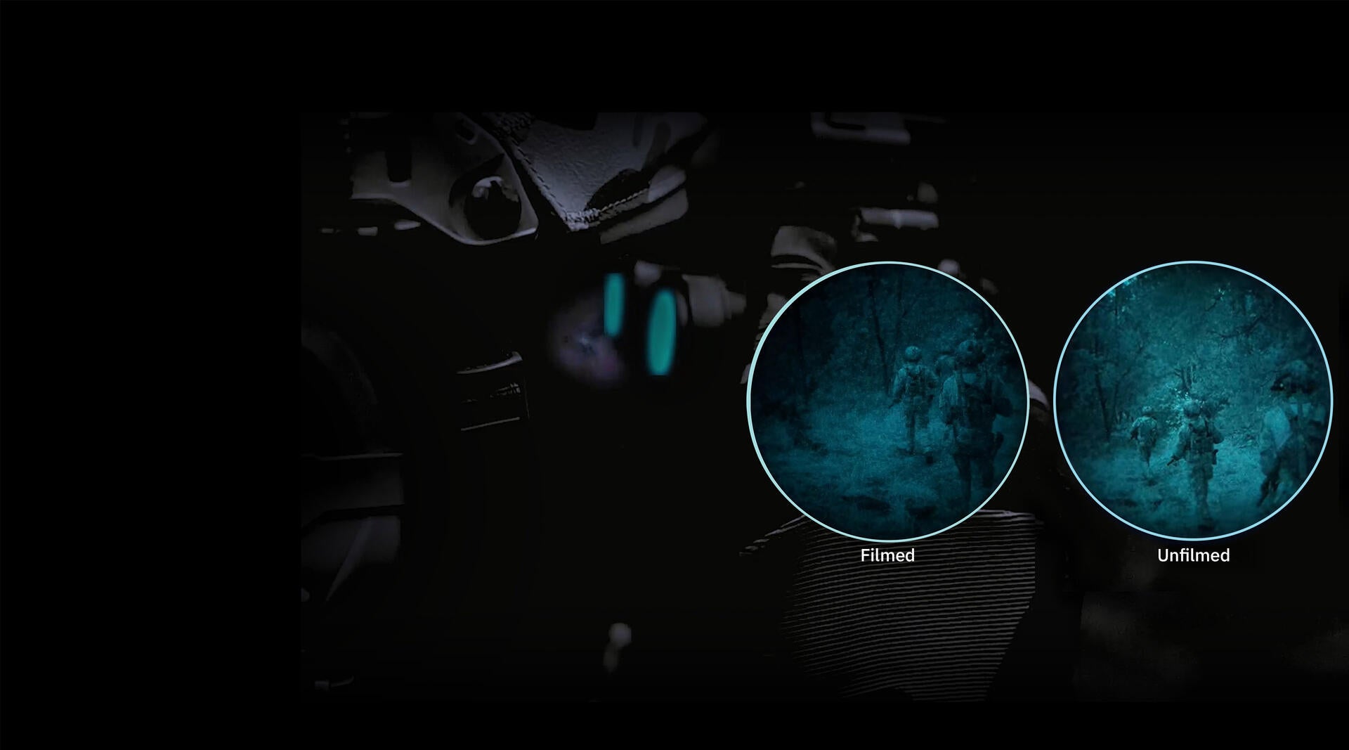 Night Vision Image Intensifier unfilmed vs filmed