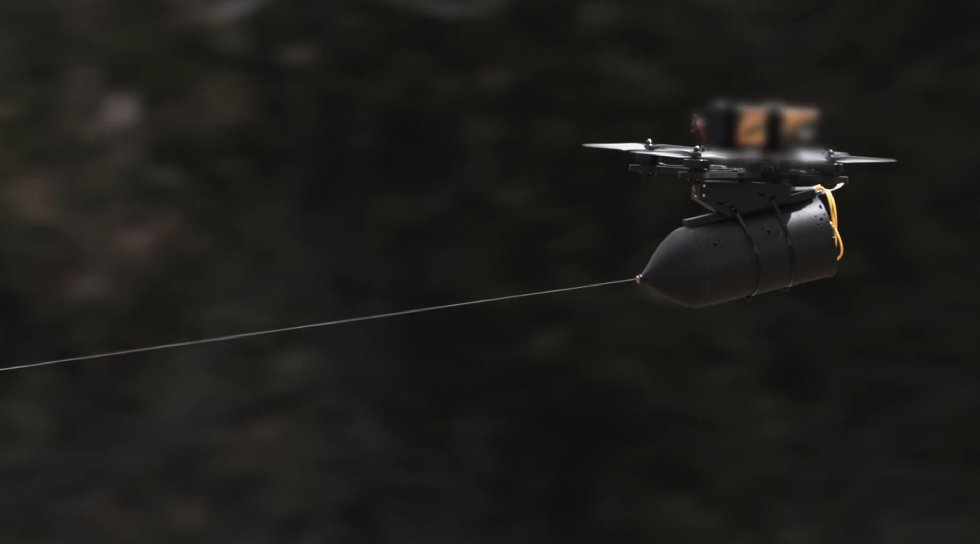 L3Harris' Fiber-optic Tether System deployed on flying drone